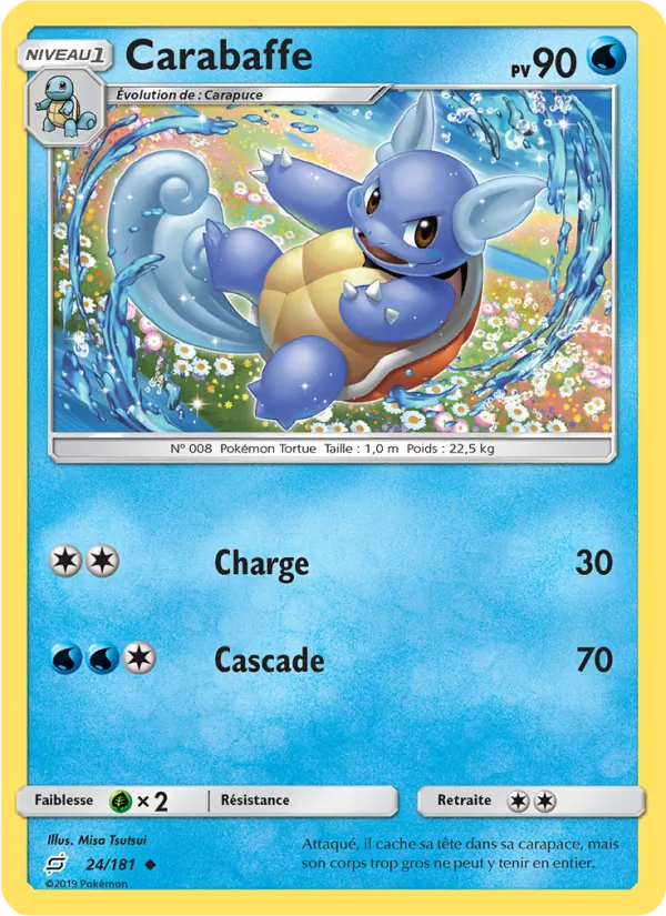 Carte Pokémon Carabaffe de l'extension Duo de Choc