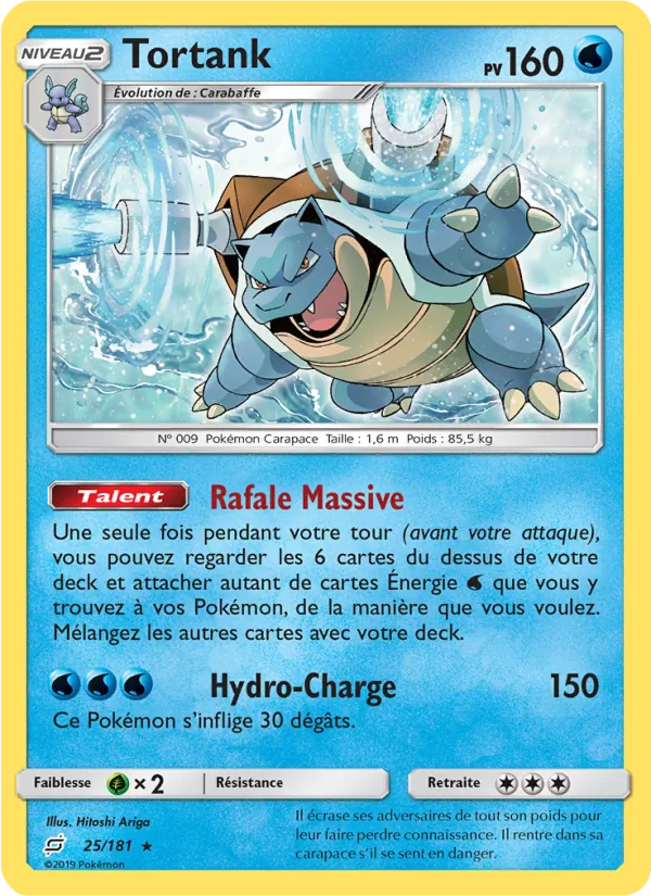 Carte Pokémon Tortank de l'extension Duo de Choc