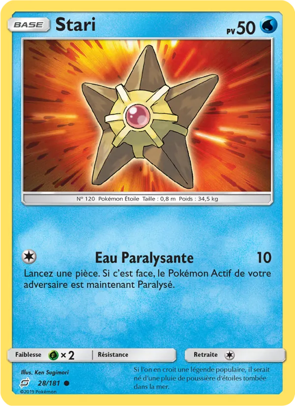 Carte Pokémon Stari de l'extension Duo de Choc