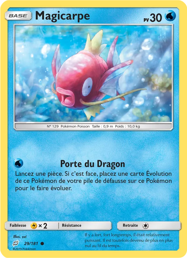 Carte Pokémon Magicarpe de l'extension Duo de Choc
