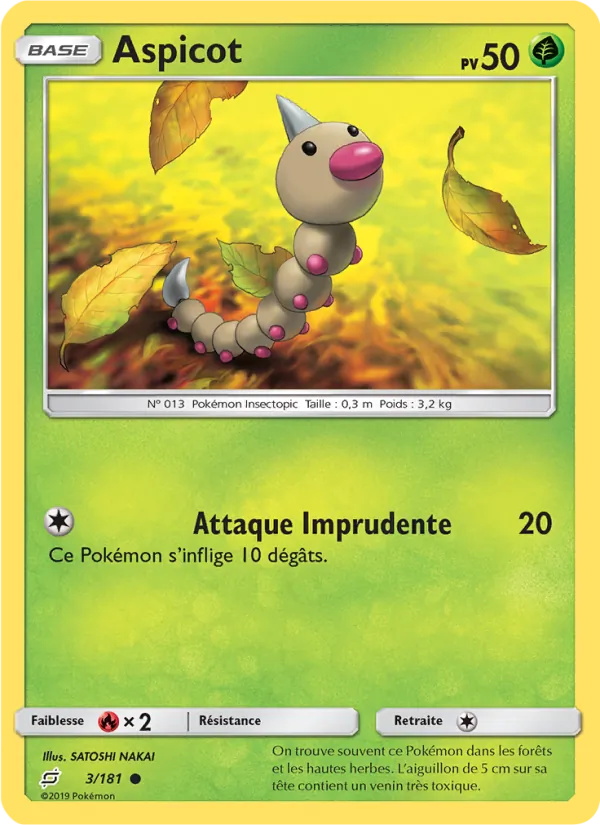 Carte Pokémon Aspicot de l'extension Duo de Choc