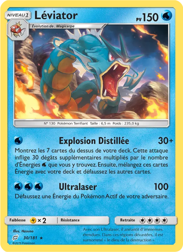 Carte Pokémon Léviator de l'extension Duo de Choc