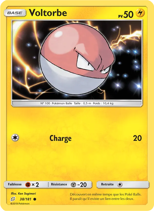 Carte Pokémon Voltorbe de l'extension Duo de Choc