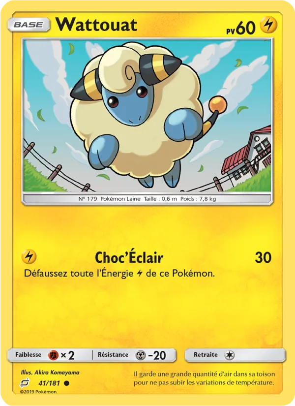 Carte Pokémon Wattouat de l'extension Duo de Choc