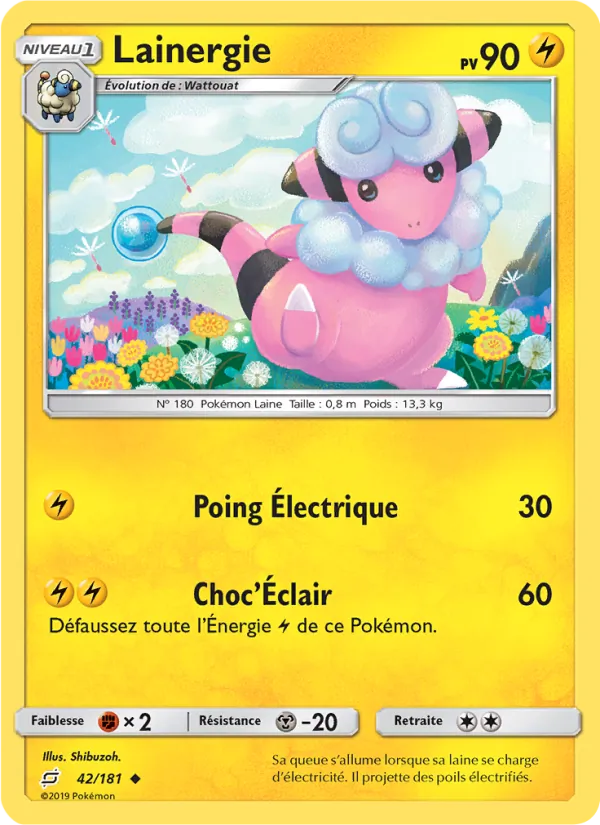 Carte Pokémon Lainergie de l'extension Duo de Choc
