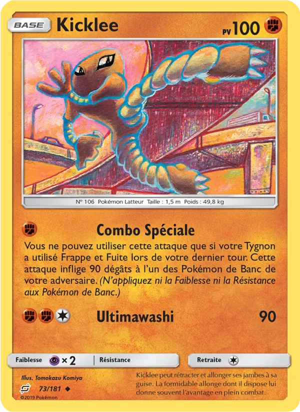 Carte Pokémon Kicklee de l'extension Duo de Choc