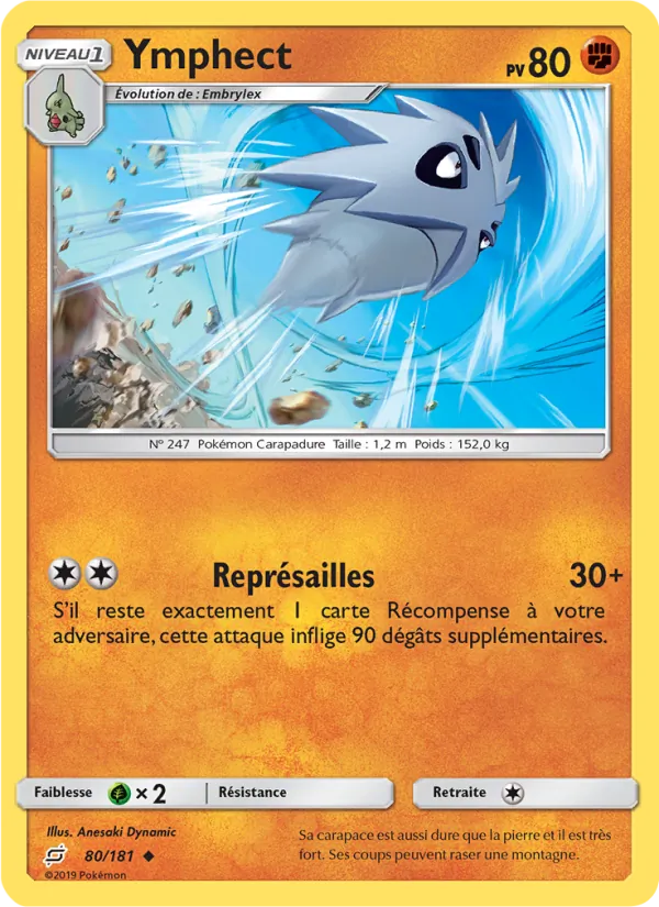 Carte Pokémon Ymphect de l'extension Duo de Choc