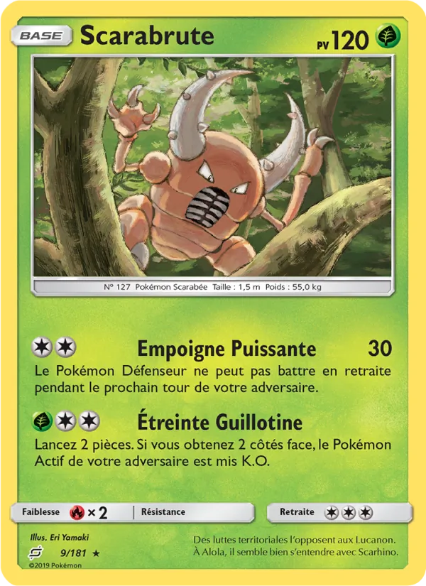 Carte Pokémon Scarabrute de l'extension Duo de Choc