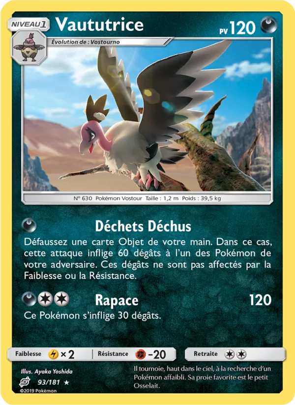Carte Pokémon Vaututrice de l'extension Duo de Choc