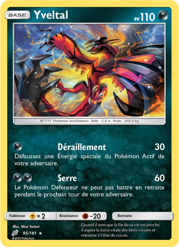 Carte Pokémon Yveltal de l'extension Duo de Choc