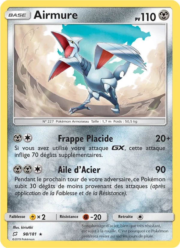 Carte Pokémon Airmure de l'extension Duo de Choc