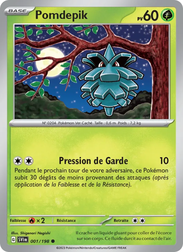 Carte Pokémon Pomdepik de l'extension Écarlate et Violet