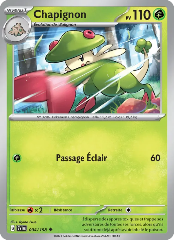 Carte Pokémon Chapignon de l'extension Écarlate et Violet