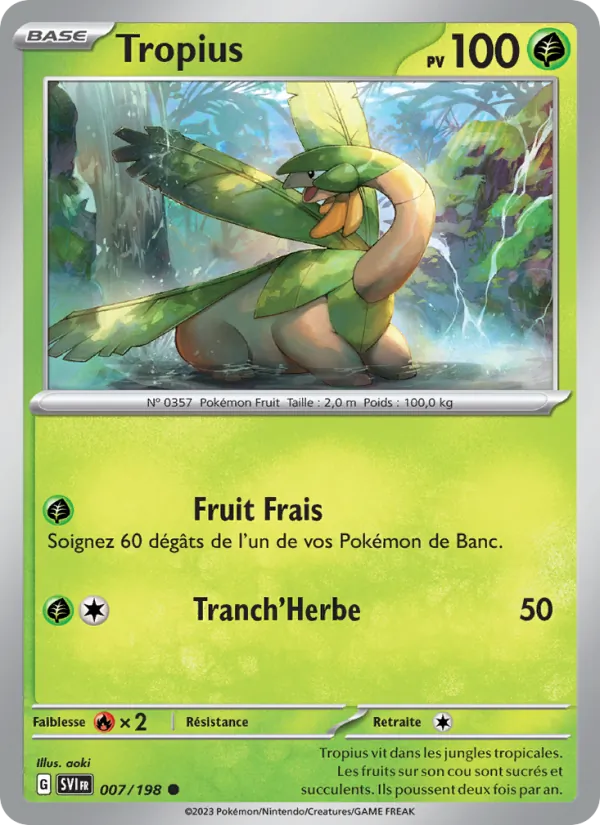 Carte Pokémon Tropius de l'extension Écarlate et Violet