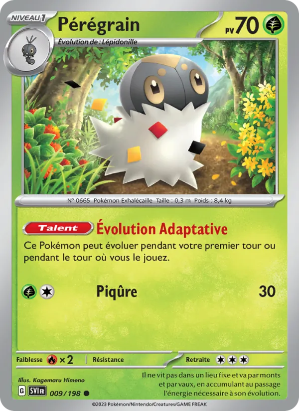 Carte Pokémon Pérégrain de l'extension Écarlate et Violet