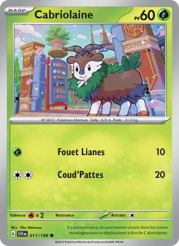 Carte Pokémon Cabriolaine de l'extension Écarlate et Violet