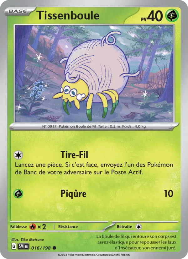 Carte Pokémon Tissenboule de l'extension Écarlate et Violet