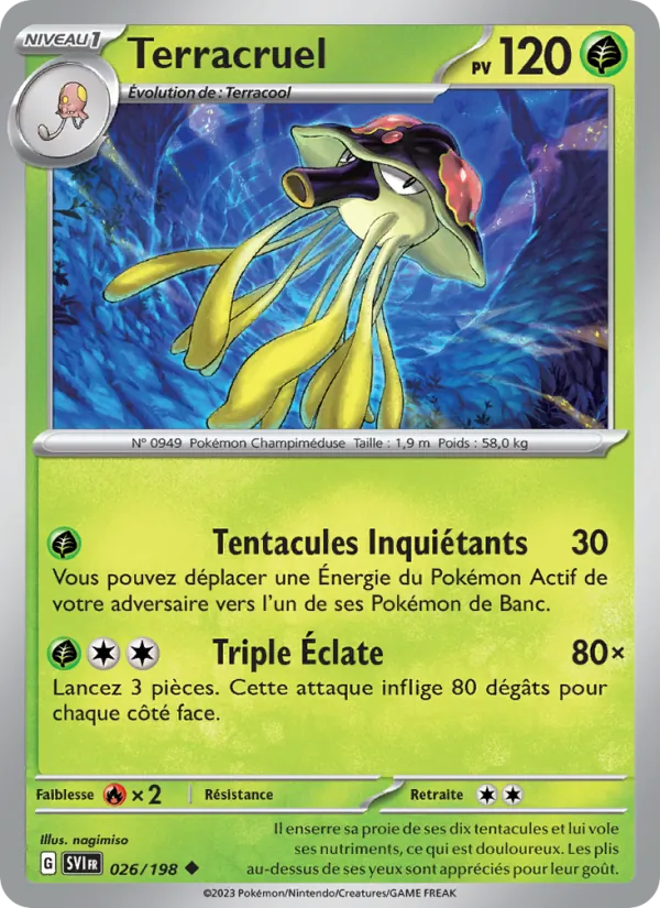 Carte Pokémon Terracruel de l'extension Écarlate et Violet