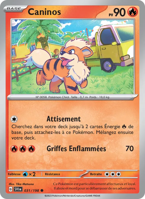 Carte Pokémon Caninos de l'extension Écarlate et Violet