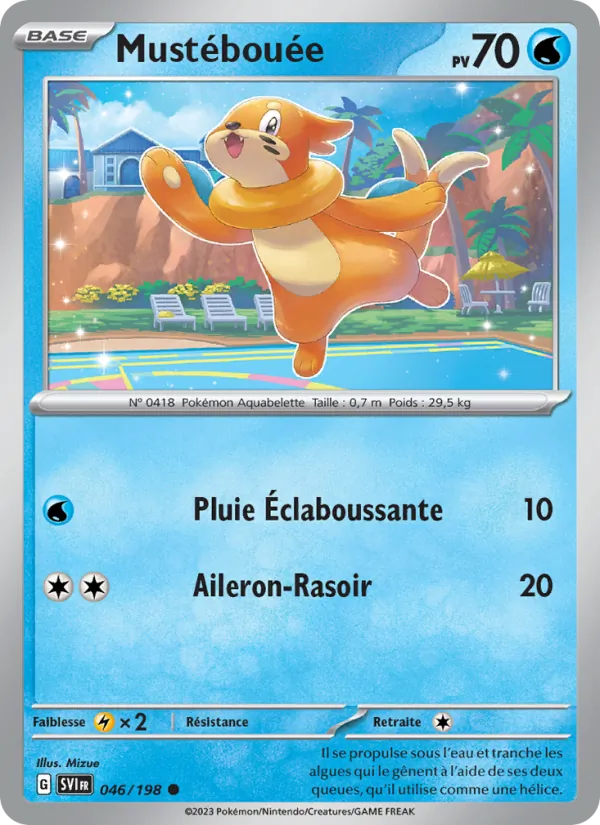 Carte Pokémon Mustébouée de l'extension Écarlate et Violet