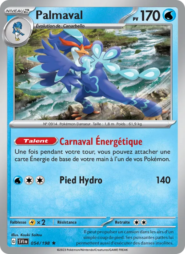 Carte Pokémon Palmaval de l'extension Écarlate et Violet