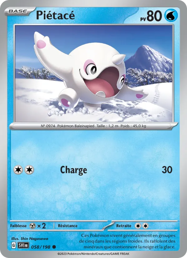 Carte Pokémon Piétacé de l'extension Écarlate et Violet