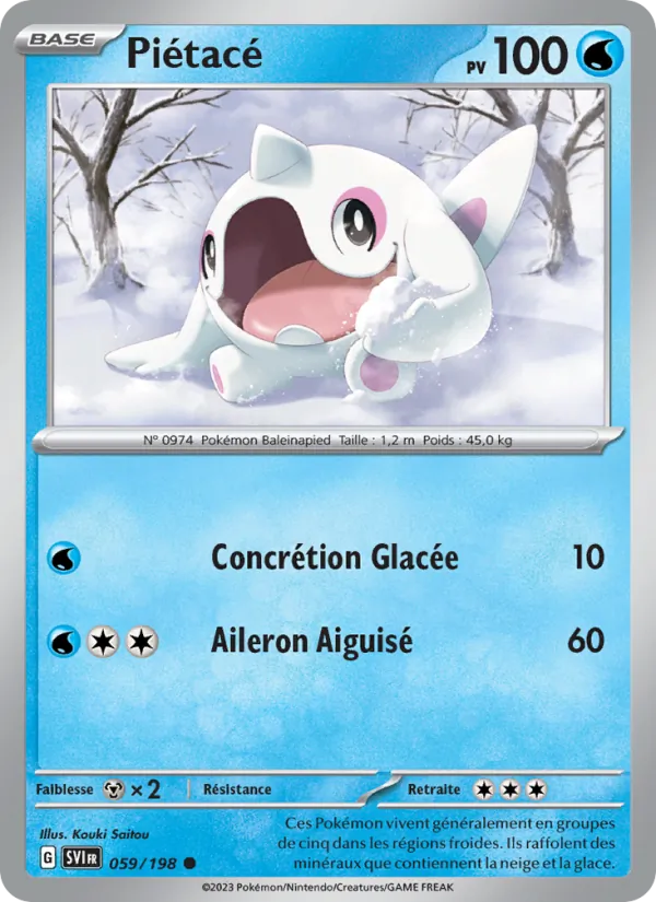 Carte Pokémon Piétacé de l'extension Écarlate et Violet
