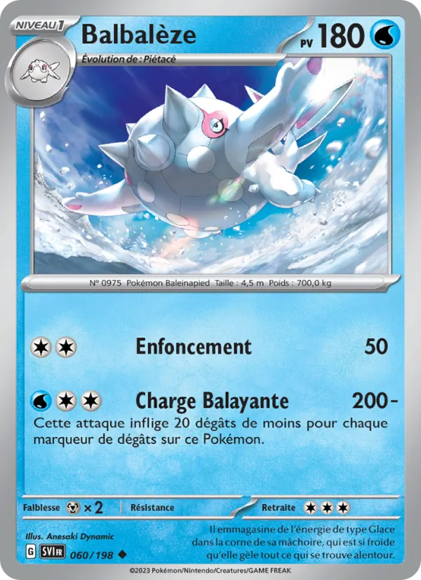 Carte Pokémon Balbalèze de l'extension Écarlate et Violet