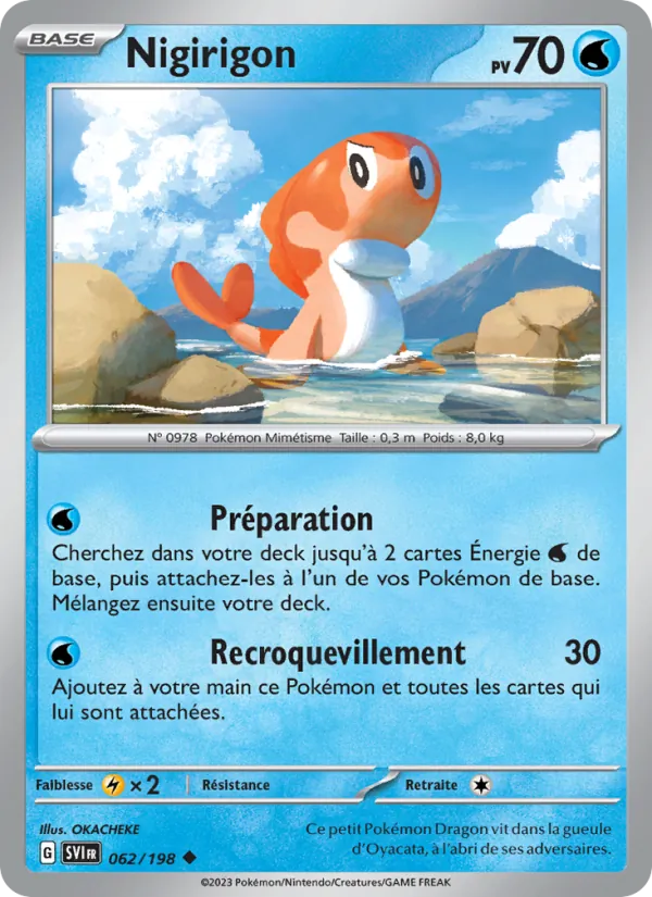 Carte Pokémon Nigirigon de l'extension Écarlate et Violet