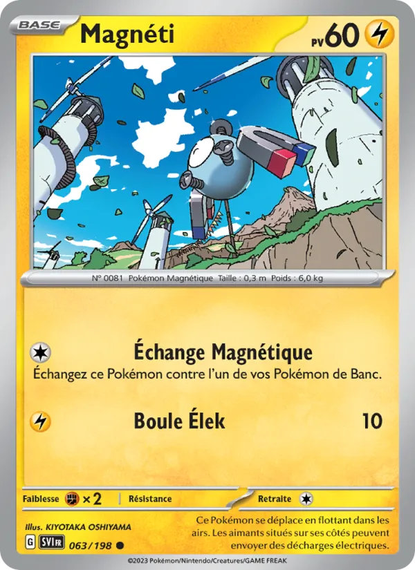 Carte Pokémon Magnéti de l'extension Écarlate et Violet