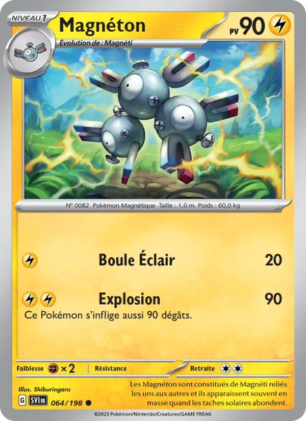 Carte Pokémon Magnéton de l'extension Écarlate et Violet