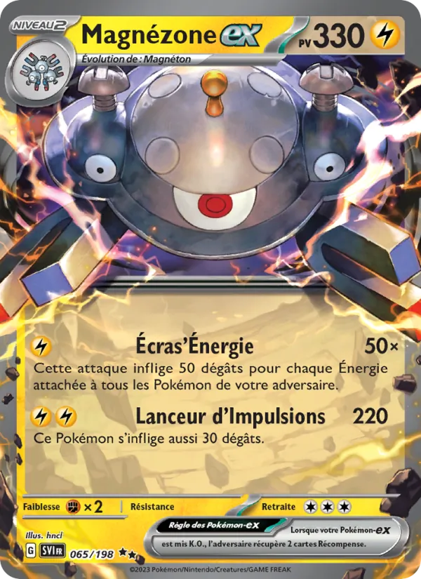 Carte Pokémon Magnézone-ex de l'extension Écarlate et Violet