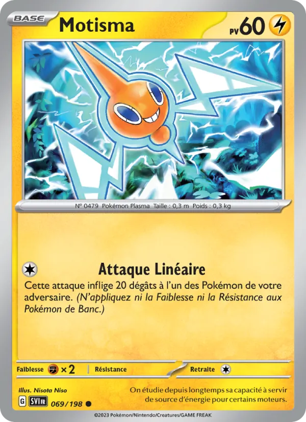 Carte Pokémon Motisma de l'extension Écarlate et Violet