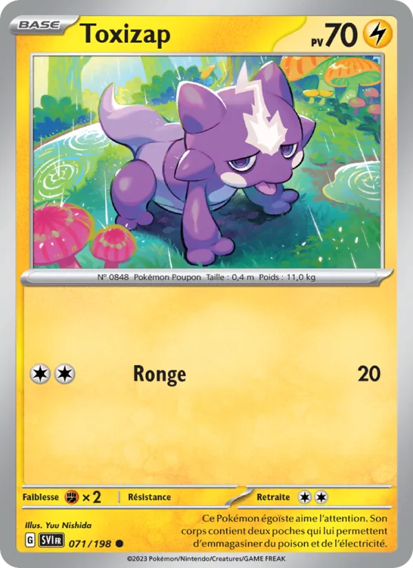 Carte Pokémon Toxizap de l'extension Écarlate et Violet