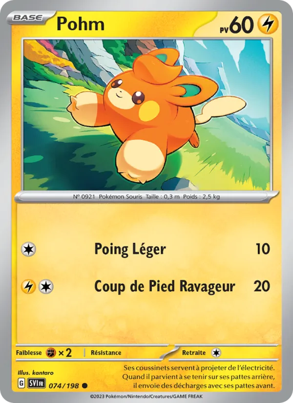 Carte Pokémon Pohm de l'extension Écarlate et Violet