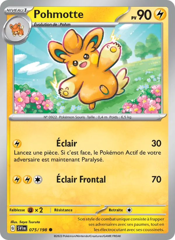 Carte Pokémon Pohmotte de l'extension Écarlate et Violet