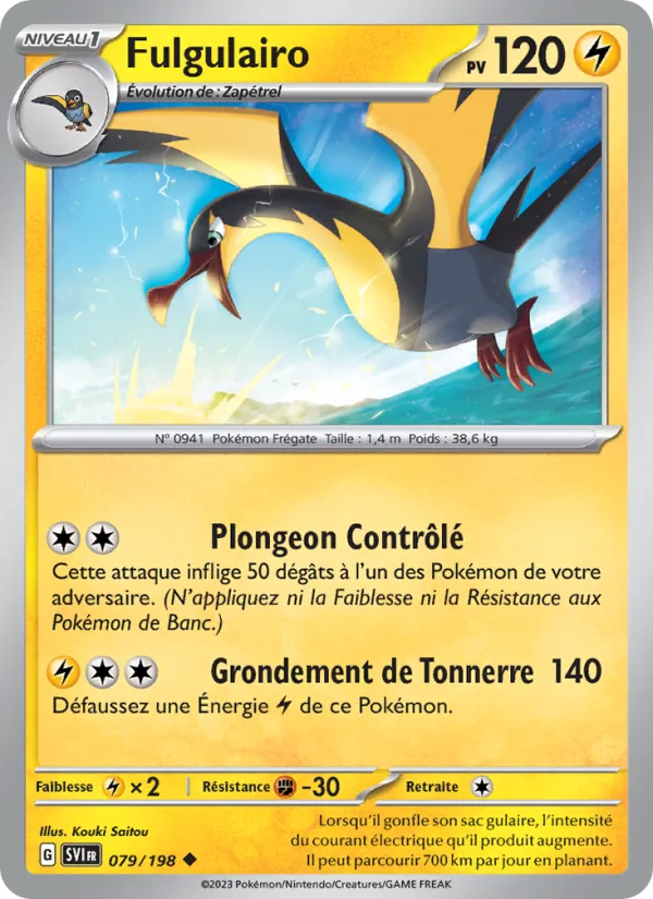 Carte Pokémon Fulgulairo de l'extension Écarlate et Violet