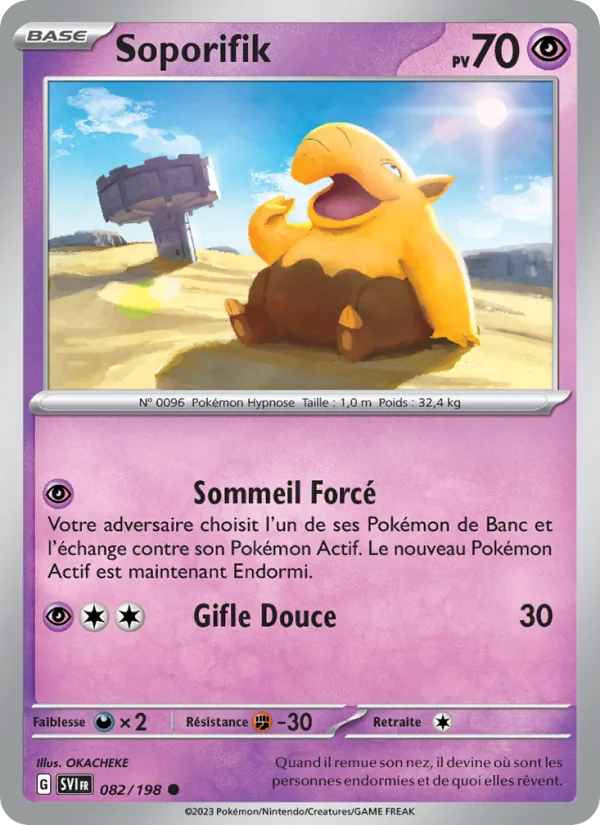 Carte Pokémon Soporifik de l'extension Écarlate et Violet