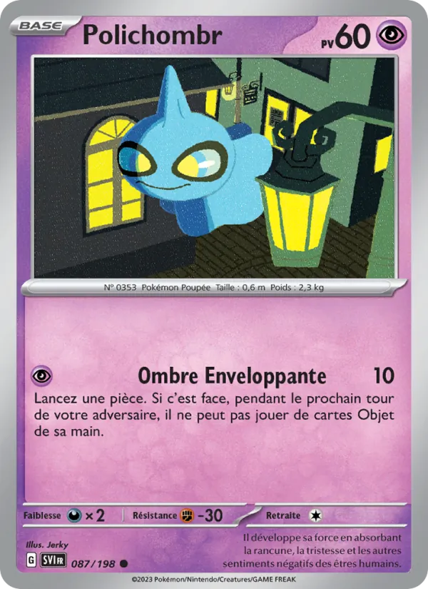 Carte Pokémon Polichombr de l'extension Écarlate et Violet