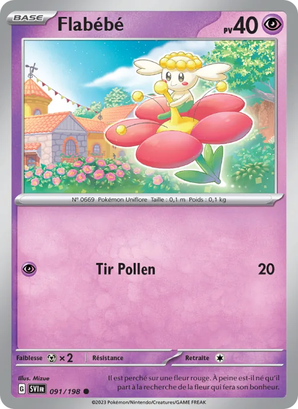 Carte Pokémon Flabébé de l'extension Écarlate et Violet