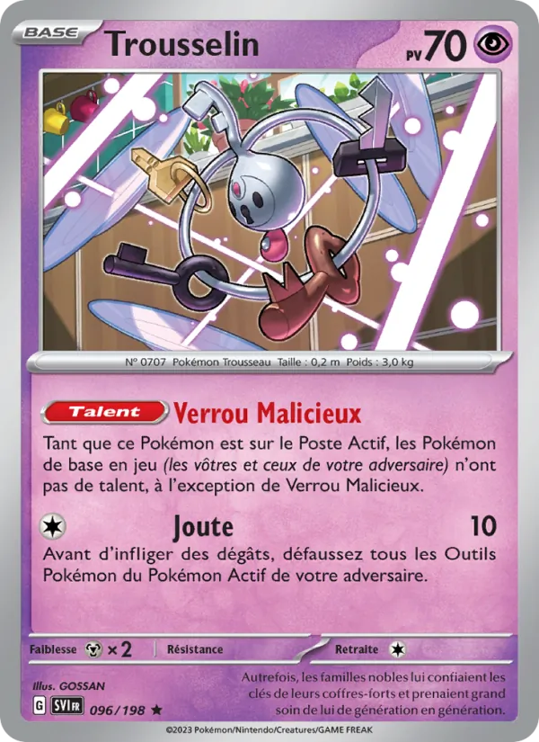 Carte Pokémon Trousselin de l'extension Écarlate et Violet