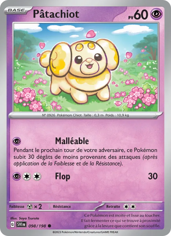 Carte Pokémon Pâtachiot de l'extension Écarlate et Violet