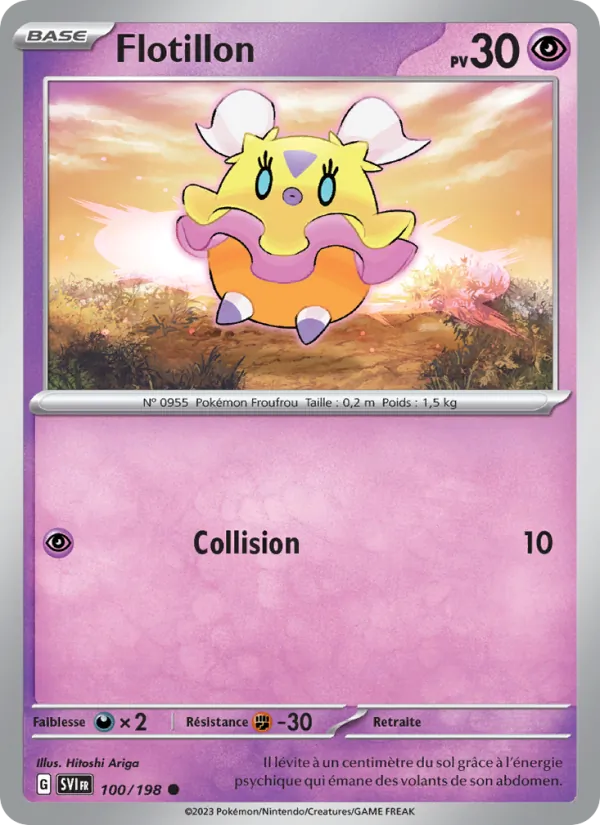 Carte Pokémon Flotillon de l'extension Écarlate et Violet