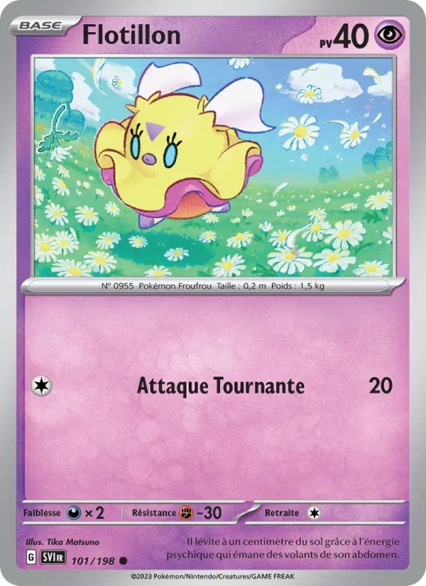 Carte Pokémon Flotillon de l'extension Écarlate et Violet