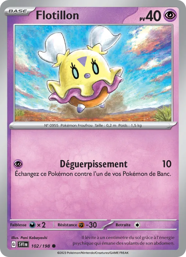 Carte Pokémon Flotillon de l'extension Écarlate et Violet