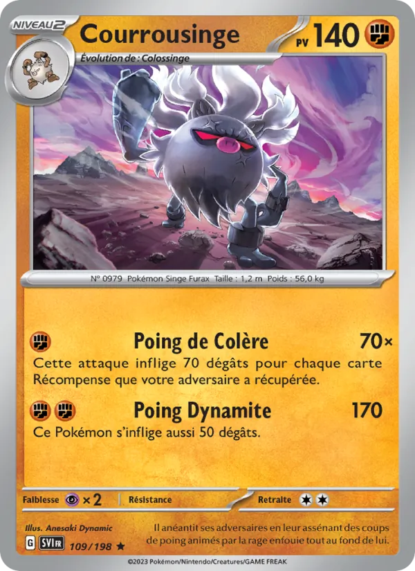 Carte Pokémon Courrousinge de l'extension Écarlate et Violet