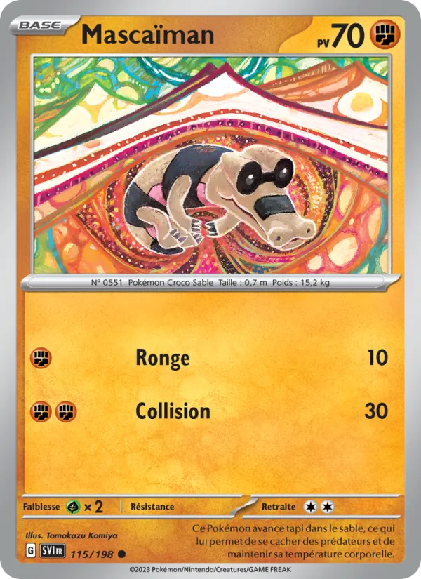 Carte Pokémon Mascaïman de l'extension Écarlate et Violet