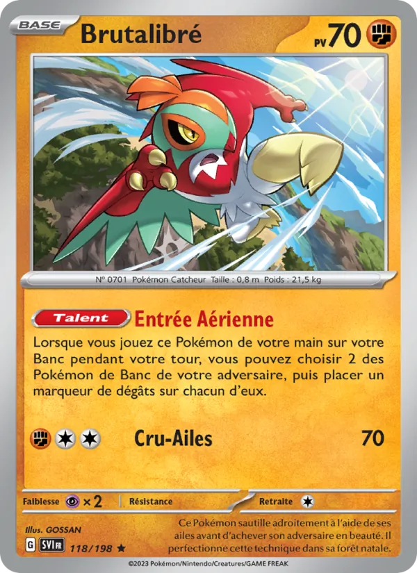 Carte Pokémon Brutalibré de l'extension Écarlate et Violet
