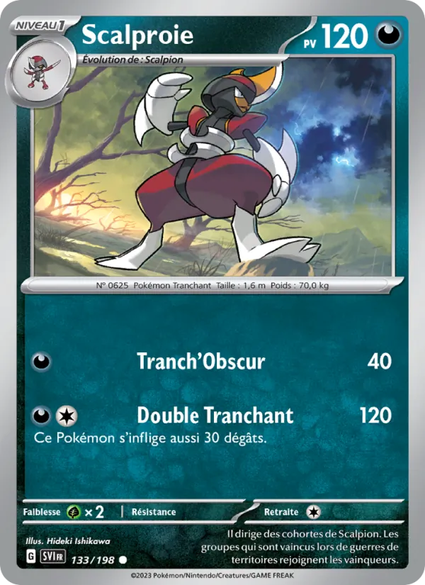 Carte Pokémon Scalproie de l'extension Écarlate et Violet