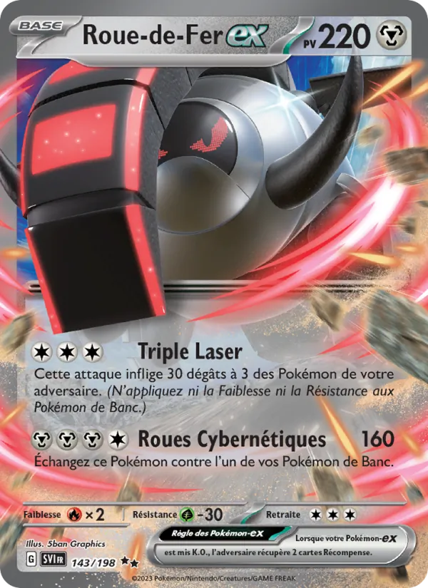 Carte Pokémon Roue-de-Fer-ex de l'extension Écarlate et Violet
